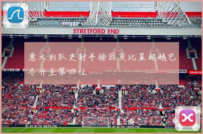 意大利队史射手榜因莫比莱超越巴乔升至第四位